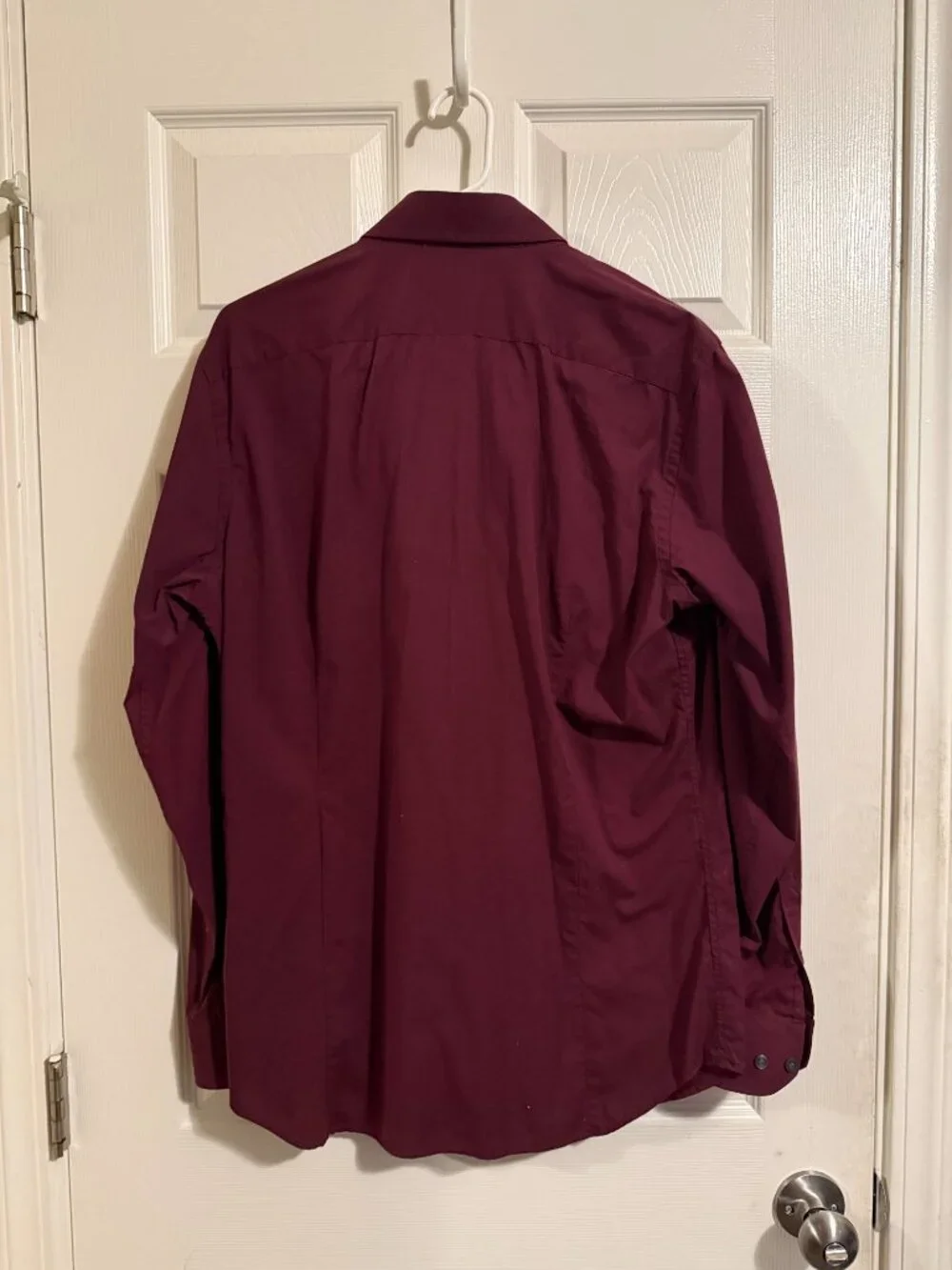 Banana Republic Stretch Slim Fit Button Down Shirt | Burgundy Maroon | Medium